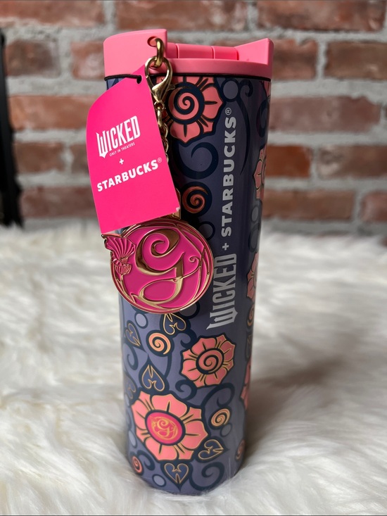 Starbucks Other - STARBUCKS | Wicked Glinda Pink Floral Bloom G Charm SS Bottle Tumbler